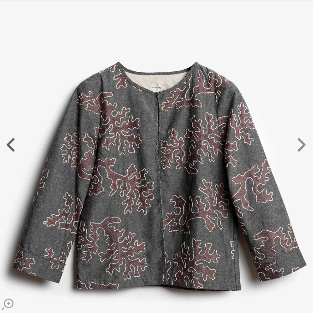 Embroidered Crew Neck Jacket - Picture 4 of 13